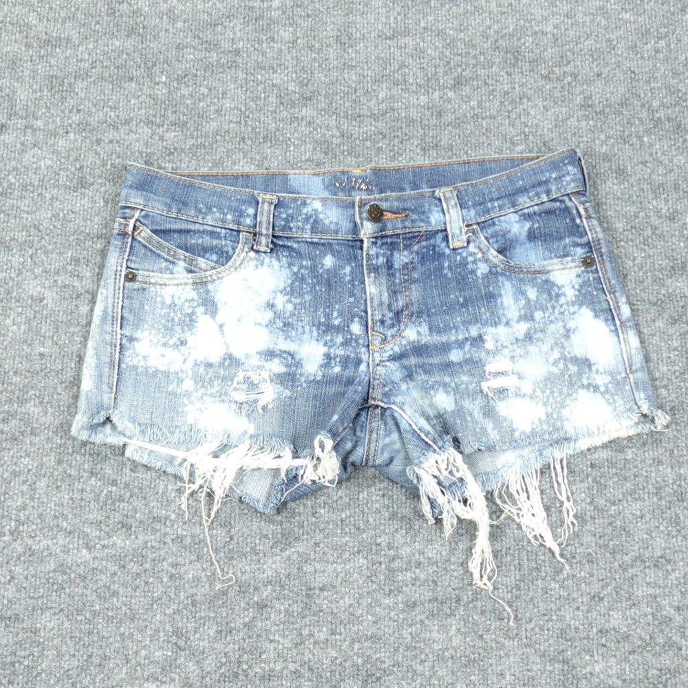 Old Navy Shorts Womens 4 Blue Acid Wash Distressed Denim Cut Offs